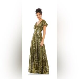 Mac Duggal Olive Green Dress